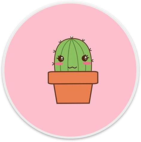 Coolpop Cell Phone Holder, Expanding Pop Stand Grip And Stand Socket for Compatible for Smartphones And Tablets - Cute Cactus White
