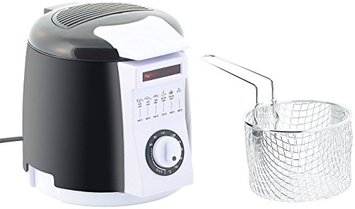 Rosenstein & Söhne Kompakte Tisch-Fritteuse mit Fondue-Set, 0,9 Liter, 840 Watt - 2