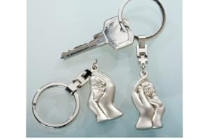 Gilde 1x Schlüsselanhänger Hand mit Kind matt