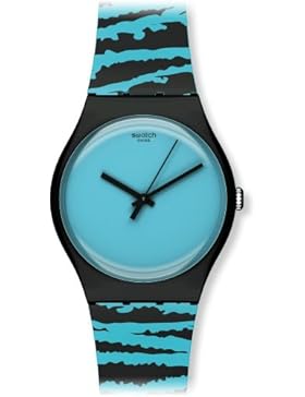 Swatch Unisex Armbanduhr WONDER TUBE Analog Quarz Kautschuk SUOZ143
