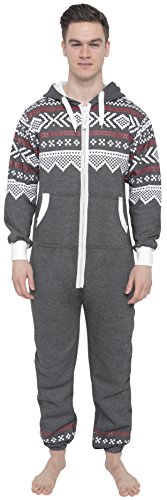 Juicy Trendz Prima Hombres Onesie Mono Capucha Playsuit Todo en Una Sola Pieza
