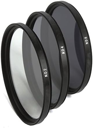 52MM (ND2+ND4+ND8) 3 Pieces Kit, Neutral Density Professional Filters For NIKON D7100 D7000 D5200 D5100 D5000 D3300 D3200 D3100 D300 D90 D80 and any other DSLR Camera with 52MM Lens