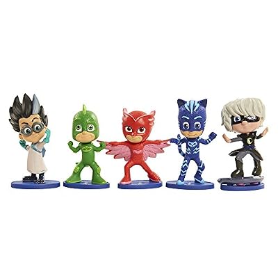 Pyjamasques - Coffret Héros et Vilains - 5 Mini Figurines 7 cm sur Socles