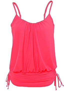 BELLA-Un Pezzo Costume da Bagno Donna Canottiera Nastro Stretch Top Spalline Swimwear Estate