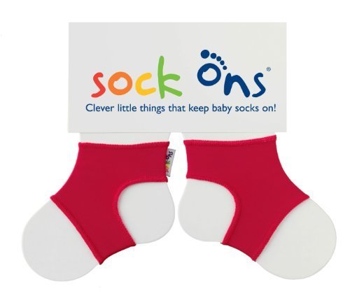Sock Ons Clever Little Things That Keep Baby Socks On! 0 -6m (Red) by BabyCentre