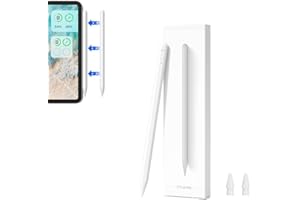CREABIVOTION Penna iPad Compatible con Apple iPad 2018-2023 con Palm Rejection e, icarica Rapida, Sensibile all'Inclinazione, iPad 6~10th、iPad Air 3~5th、iPad Mini 5/6th、iPad Pro 11 1~4th、iPad Pro 12.9 3~6th