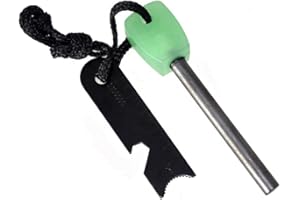 SenzaMa Acciarino Pietra Focaia in Magnesio Fire Starter, Fire Striker, Fire Steel, Bushcraft, Accendifuoco, Campeggio e Sopravvivenza con Istruzioni in Italiano da Scaricare in Pdf