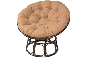 Morbuy Cojines sillas Jardin papasan, Suave y Acogedor Cojín Redondo Poliéster Cojín de Sillón para Interiores Exteriores Sala Cojín de Asiento (Caqui,70x70CM)
