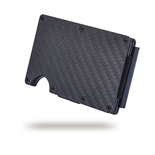 Preisvergleich Produktbild Kreditkarte Halter, Slim Wallet Carbon Slim Fronttasche Brieftasche RFID-blockierender Herren Geld Clip – Herren / Damen Slim Wallet für Fronttasche