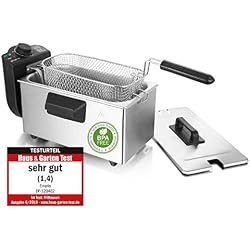 Emerio df-120482 friteuse d'huile, 2000 W, 5 litres, Acier inoxydable, Gris