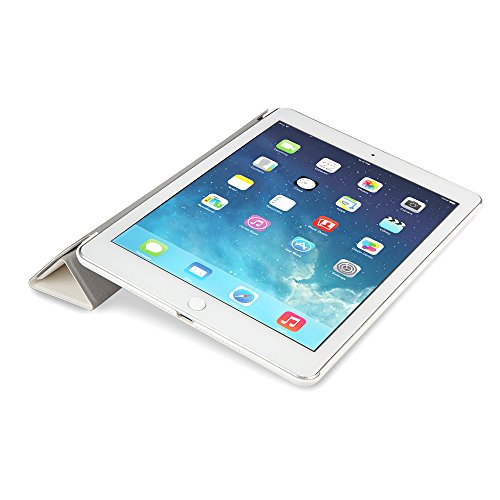 iPad Air 2 Hülle, EasyAcc Ultra Slim Cover Schutzhülle Bumper Lederhülle mit Standfunktion / Auto Sleep Wake Up Funktion für iPad Air 2 2014 Modell Number A1566/ A1567 – Weiß, Ultra Slim - 5