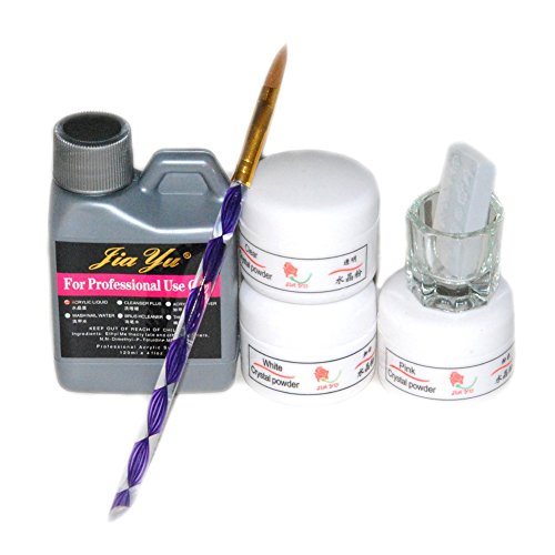 Fashion Galerie Nailart Acryl Set Profi- acrylic Puder 120ml Acryl Flüssigkeit