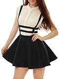 ropa japonesa mujer kawaii Falda de liguero, tirantes elásticos, sin forro, cremallera expuesta atrás