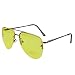 Produktbild Nacht Fahren Brille HD Anti Blendung Vision Polarisiert Gelb Linse Getönt Unisex Getönt Pilot Nacht Vision Polarisiert Fahren Sonnenbrille Draussen Sport Brillen Ultraleicht Rahmen zum Skifahren Herren Damen