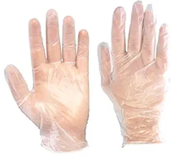 Kodenipr Club 300 Pcs(150 Pair) Disposable Transparent Clear Plastic Cleaning Gloves