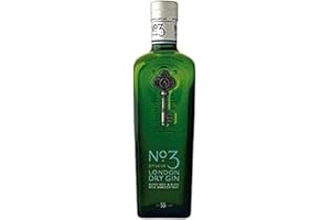 NO.3 - High Strength - London Dry Gin - 55% Alcool - Origine : Hollande Méridionale - Notes de fruits rouges & de prunes - Parfait en cocktail Gin Tonic - 70 cl