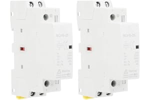 HAPIVIDA 2 Pcs BCH8-25 2NO 50/60HZ 25A Household Contactor, DC 12V/24V Coil Voltage, DIN Rail Mount Modular Contactor for Intelligent Control System Circuit Control