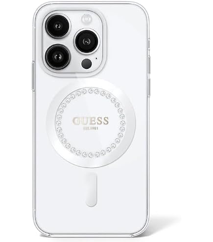 Custodia Rigida Guess Per IPhone 16 Pro 6.3'' - Modello Flower Crown, Trasparente Con Logo, Protezione Antiurto - 3
