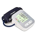 Upper Arm Blood Pressure Monitor, Digital Automatic Measure Blood Pressure and Heart Rate Pulse for Home Use , Large Cuff and Noctilucent LED Display