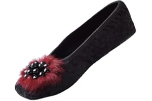 Ümit Babet Zapatillas de bailarina para mujer con lazo elegante, cómodas zapatillas ligeras con suela antideslizante y plegable