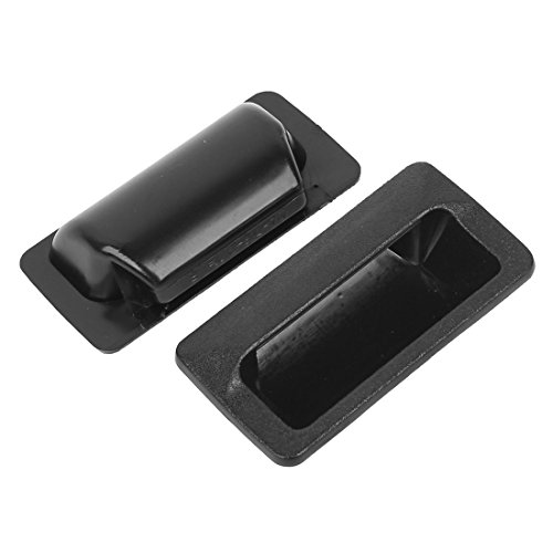 examen Sourcingmap a14030400ux0252 plastique Poignée à encastrer pour porte avec Insert doigts-Noir (2 pièces)