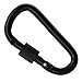 Produktbild Gisdanchz Hiking Back Pack Size 3 Inch Aluminum Hook Carabiner 3In Carabiner Screw Multitool Keyring Locking Carabiner Auto Lock Keychain Black 3 Pcs