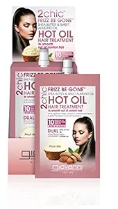Giovanni 2chic Frizz Be Gone Shea Butter Sweet Almond Oil Hot Oil Hair Treatment, 12 Count