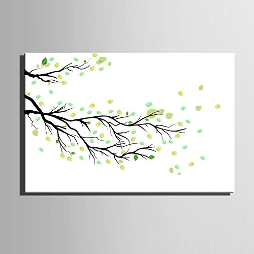 Personalisierte Fingerabdruck Gemälde Leinwanddrucke - Laub (inkl. 12 Druckfarben) , blank , 40*60cm