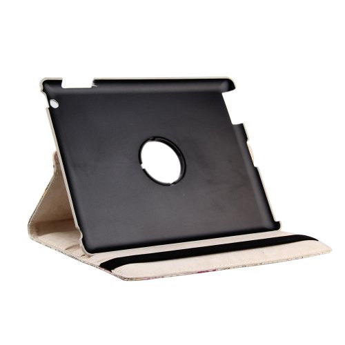 Generic Slim PU Leder Flip Case tasche 360°Drehbar Schutz Hülle Hard Cover für ipad mini - 3