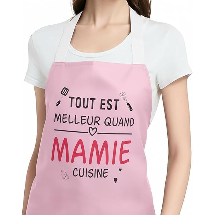 Tablier De Cuisine « Jocelyne Elle Assure Grave ! » – Coton Beige, 90x60 Cm, Cadeau Fête Des Mères - 8