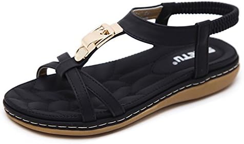 Lady Thong Sandals Beach Slippers Flip Flops Thongs Bohemian Flat Elastic T-Strap Open Toe Rhinestone Summer,C-41