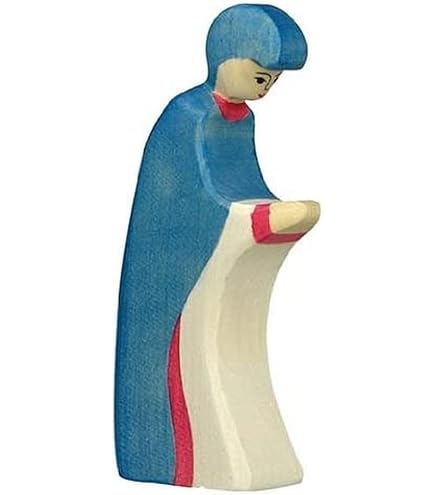 Holztiger Figur 'Balthasar 3' – Aus Massivem Ahornholz, Handbemalt, Kindersicher – Für Spielwelt & Dekoration
