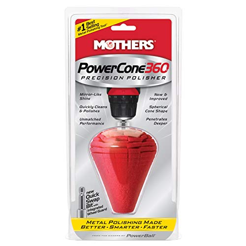 Mother's Mothers 05146 powerCone metallpolierwerkzeug-Disque à polir- Disque à polir-kit pour polisseuse