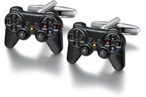 BOBIJOO Jewelry - Paire Boutons de Manchette Vintage Manettes Jeu Vidéo Résine Accessoire Homme