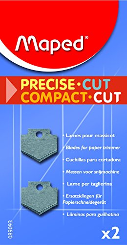 Maped - Lot de 2 Lames pour Massicot Compact Cut A4 - Lames de Rechange pour Rogneuse Maped 30 cm - Pack de 2 Lames