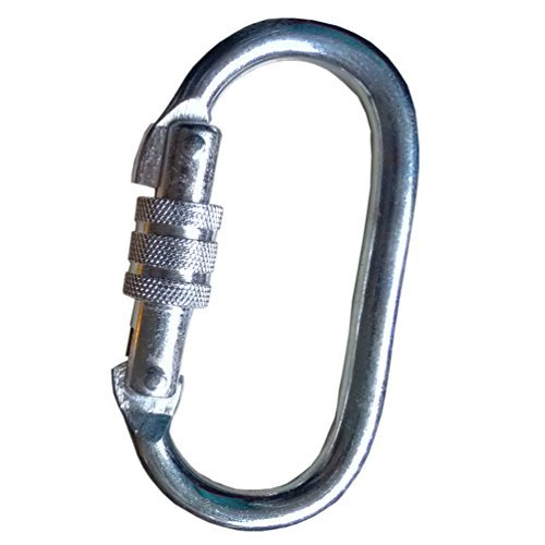 wellsem® 23 KN screw-locking Mosquetones de acero Anilla para RV, Camping, Pesca, Senderismo, Viajes y llavero