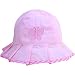 Baby Girl's Frilly Butterfly Design Summer Sun Beach Hat (2-4 Years (52cm), Pink Butterfly)