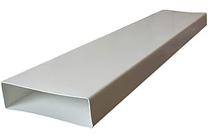 Kair Rectangular Flat Ducting 204mm x 60mm - 1 Metre Length Flat Channel Pipe