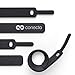 Produktbild conecto Klett Kabelbinder 15cm Klettband mit Loop - Kabelmanagement Kabelorganizer Klettkabelbinder Klettverschluss schwarz, 100 Stk.
