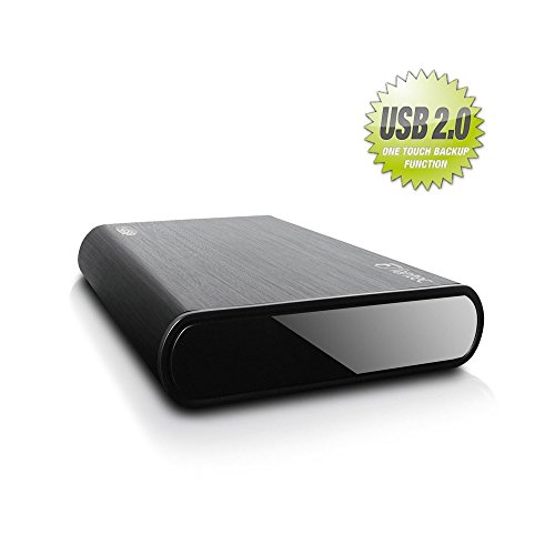 FANTEC DB-ALU2 Externes Festplattengehäuse (für den Einbau einer 8,89 cm (3,5 Zoll) SATA Festplatte, USB 2.0 Schnittstelle, inkl. One Touch Backup Funktion, gebürstetes Aluminium Gehäuse) schwarz - 5