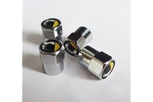 PROTREX UK Bouchons de valve de roue anti-poussière chromés, édition limitée Smart Car -