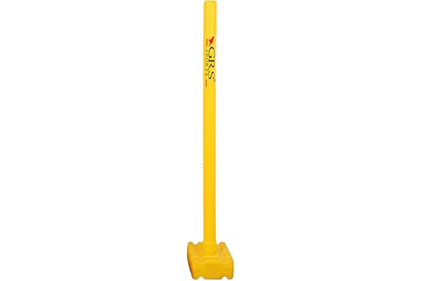 GRS India Best Heavy Plastic Cricket Single Stump Full Size with Base for Target Practice