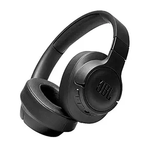 JBL Tune 750BTNC, Over Ear Active Noise Cancellation Headphones with Mic, 40mm Dynamic Drivers, JBL Pure Bass, Dual Pairing, AUX & Voice Assistant Support for Mobile Phones (Black)