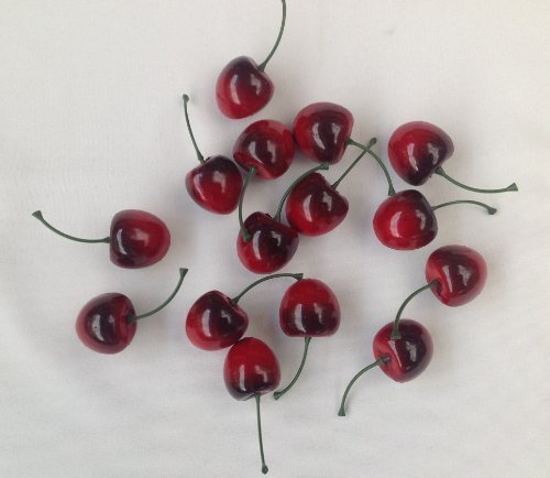 Deko Obst 15 Stück Kirschen Kunstobst Kunstgemüse künstliches Obst Gemüse Dekoration