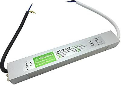 YXH Transformateur Convertisseur Conducteur,30 Watt, AC 220Và DC 12V Aalimentation IP67 étanche convient pour éclairage LED ruban, Modules LED et DC Outdoor éclairages