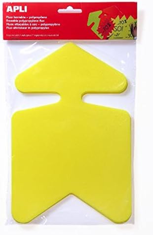 Agipa PQT Hurtle PP Drywipe Signs 16x24 cm Neon Yellow 10