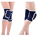 Produktbild oufly 2 Paar Sport Knie Pads Unisex Atmungsaktiv thicked Crashproof Antislip Dance Volleyball Schaumstoff Baumwolle Knieschoner Kniebandage Knie Ärmel Korsett Protektor Pad Wrap, marineblau, Einheitsgröße