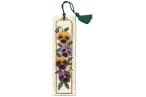 TEXTILE HERITAGE Pansies Bookmark Cross Stitch Kit