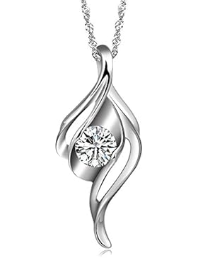 925 Sterling Silber österreichischen Kristall Schmuck Halskette mit sterling silber 45cm Kette herz