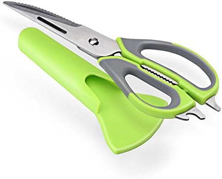 Professional Kitchen Scissors Cooking Scissors Made From High Quality Stainless Steel and Light Weight Is A Household Necessity for Herbs,Meat,Fish,Poultry &amp; 100% Satisfaction